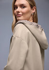 Street One Animal Print Detail Jacket, Taupe
