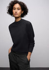 Street One High Neck Basic Cosy Sweater, Black