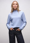 Street One High Neck Cosy Sweater, Blue