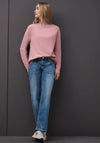 Street One High Neck Cosy Sweater, Pink
