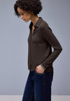 Street One Jersey Button Down Shirt, Brown
