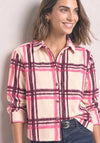 Street One Cord Grid Print Shirt, Cream Multi