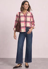 Street One Cord Grid Print Shirt, Cream Multi