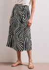 Street One Zebra Print Wrap Midi Skirt, Black
