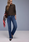Street One Dolman Boat Neck Top, Brown