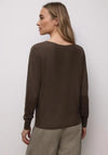 Street One Dolman Boat Neck Top, Brown