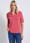 STREET ONE SILK LOOK POLO SHIRT