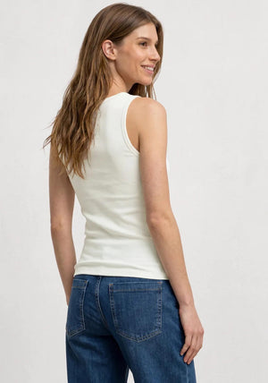 Street One Ribbed V Neck Tank Top, White