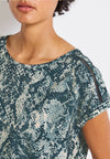 Street One Snake Print Top, Blue