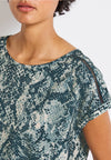 Street One Snake Print Top, Blue