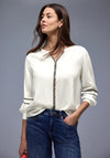 Street One Blouse with Animal Print Detail, White