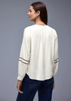 Street One Blouse with Animal Print Detail, White