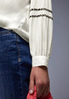 Street One Blouse with Animal Print Detail, White