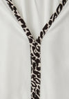 Street One Blouse with Animal Print Detail, White