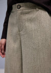 Street One Woven Jacquard Trousers, Beige