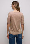 Street One Animal Print T-Shirt, Coral