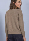 Street One Boat Neck Long Sleeve Knitted Sweater, Taupe