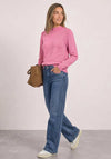 Street One Button Detail Turtleneck Sweater, Pink