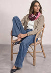 Street One Floral Pattern Loop Scarf, Burgundy