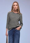 Street One Striped Jumper, Navy