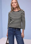 Street One Striped Jumper, Navy
