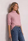 Street One Long Sleeve Roll Neck Top, Pink