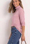 Street One Long Sleeve Roll Neck Top, Pink