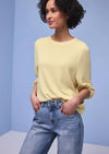 Street One Basic Crewneck Jumper, Yellow