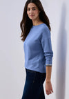 Street One Striped Cuff Top, Blue