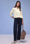 Street One V-Neck Collared Jumper, Cream