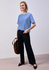 Street One Basic Printed Text T-Shirt, Blue