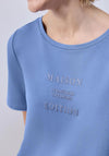 Street One Basic Printed Text T-Shirt, Blue