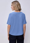 Street One Basic Printed Text T-Shirt, Blue