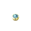 Dyrberg/Kern Strength Ring Topper, Aqua & Gold