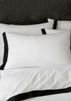 Style Sisters Monochrome Textured Cotton Duvet Cover Set, Ivory & Black