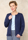 Sunday Textured Zip Up Jacket, Navy