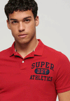 Superdry Vintage Superstate Polo Shirt, Barndoor Red