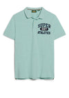 Superdry Applique Classic Fit Polo Shirt, Light Mint Green Marl