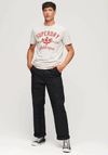 Superdry Athletic College Graphic T-Shirt, Birut Grey Marl