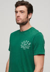 Superdry Athletic College Graphic T-Shirt, Dark Forest Green