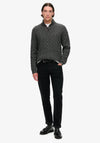 Superdry Cable Button Neck Jumper, Washed Black