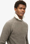 Superdry Chunky Raglan Jumper, Walnut Brown