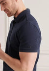 Superdry City Pique Polo Shirt, Eclipse Navy