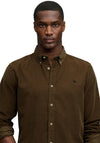 Superdry Classic Needle Corduroy Shirt, Twig Beige