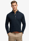 Superdry Classic Preppy Long Sleeve Polo Shirt, Navy