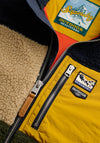 Superdry Colour Block Retro Full Zip Fleece, Navy Multi