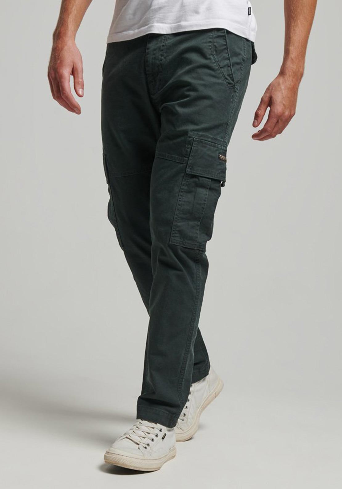 Superdry Core Cargos, Washed Black