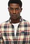 Superdry Cotton Lumberjack Shirt, Navy & Cream Multi