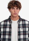 Superdry Cotton Lumberjack Shirt, Navy & White Multi