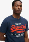 Superdry Duo Vintage Logo T-Shirt, Richest Navy